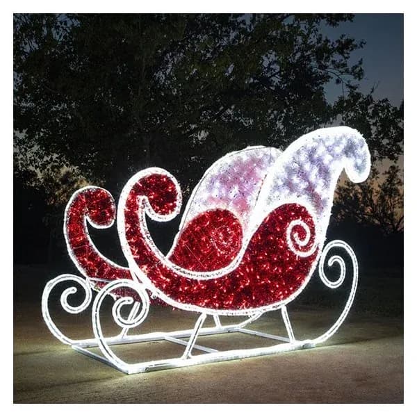 3D LED Santa sleigh commercial display