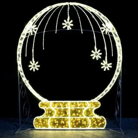 9-foot LED walk-in snow globe photo-op display