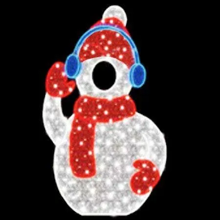 2D LED snowman commercial display